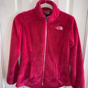Girls pink north face jacket size medium 10/12